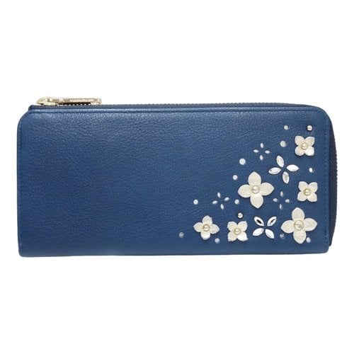 Pre-owned Anteprima Leather Wallet In Navy