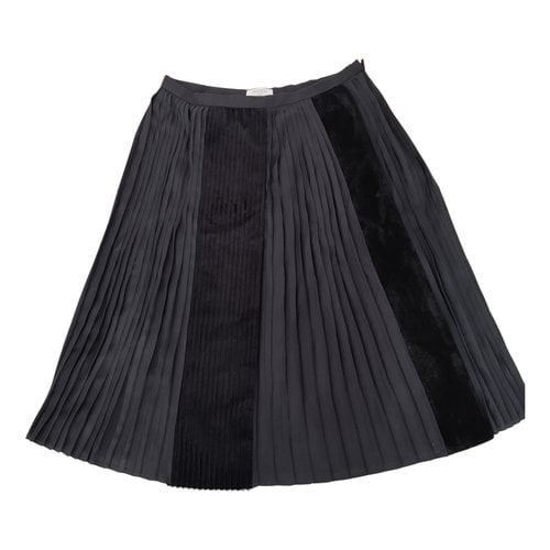 Pre-owned Gauchère Silk Mid-length Skirt In Black