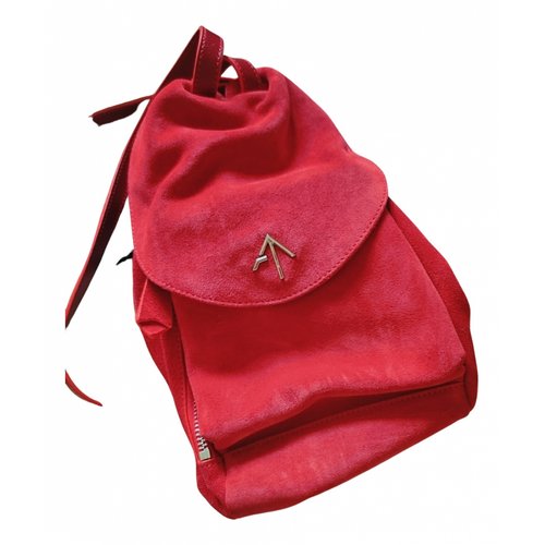 Pre-owned Manu Atelier Fernweh Micro Handbag In Red