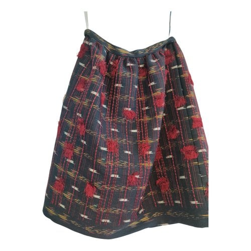 Pre-owned Oscar De La Renta Wool Mid-length Skirt In Multicolour