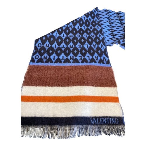 Pre-owned Valentino Wool Scarf In Multicolour