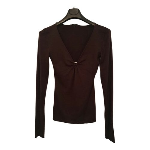 Pre-owned Gucci Wool Blouse In Brown