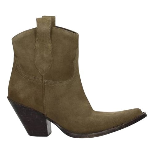 Pre-owned Maison Margiela Ankle Boots In Green