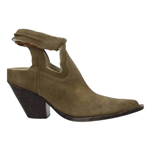 Pre-owned Maison Margiela Ankle Boots In Green