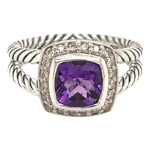 Pre-owned David Yurman Silver Ring In Purple