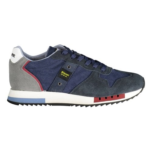Pre-owned Blauer Low Trainers In Navy