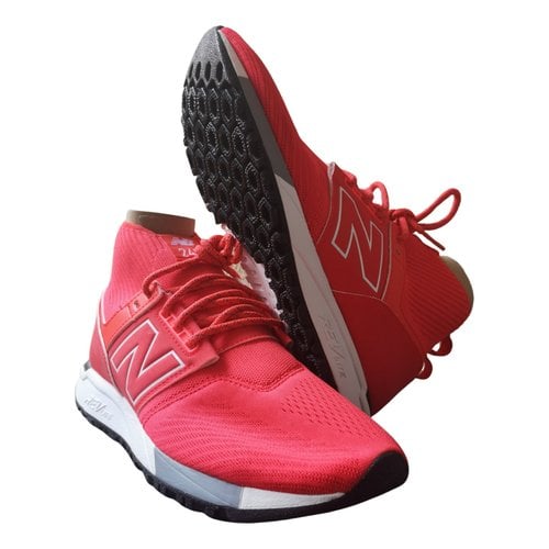 Pre-owned New Balance High Trainers In Red