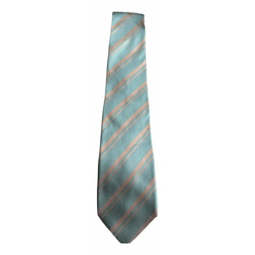 Pre-owned Daniel Hechter Silk Tie In Turquoise