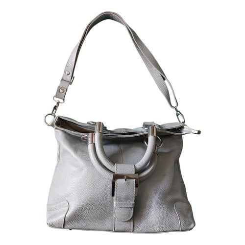 Pre-owned Italia Independent Leather Handbag In Grey