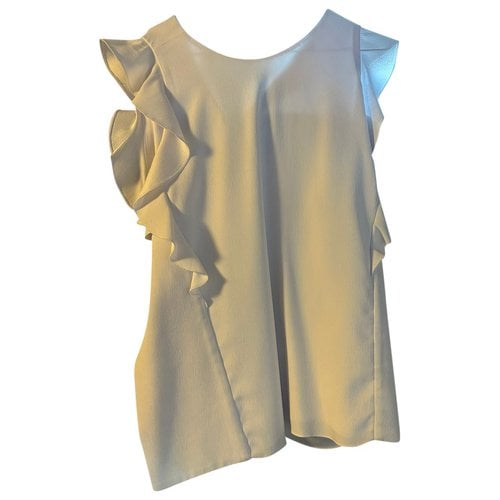 Pre-owned Carven Silk Top In White