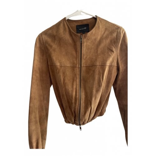 Pre-owned Isabel Marant Étoile Leather Short Vest In Brown