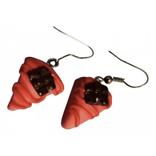 Pre-owned Marchesa Ceramic Earrings In Red