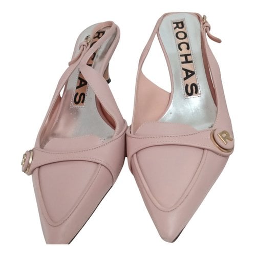 Pre-owned Rochas Leather Heels In Pink