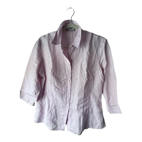 Pre-owned Burberry Linen Shirt In Pink