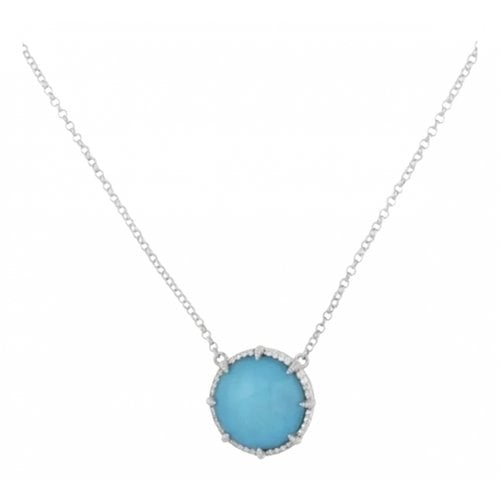 Pre-owned Judith Ripka Silver Necklace In Turquoise