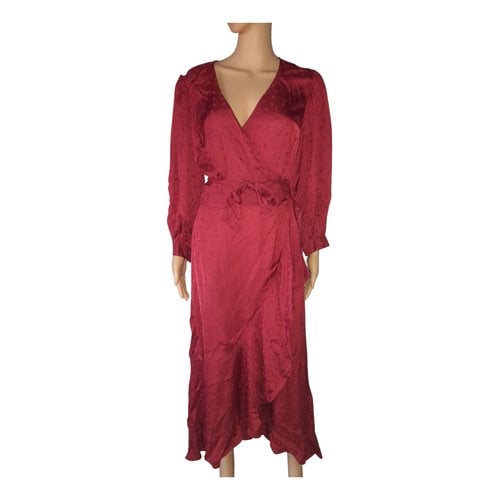 Pre-owned Max & Co Maxi Dress In Burgundy