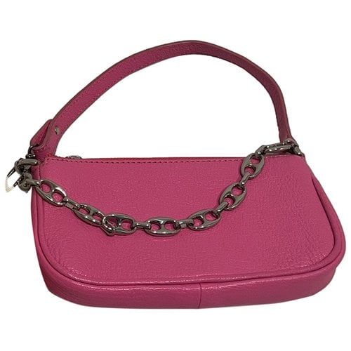 Pre-owned By Far Rachel Leather Handbag In Pink