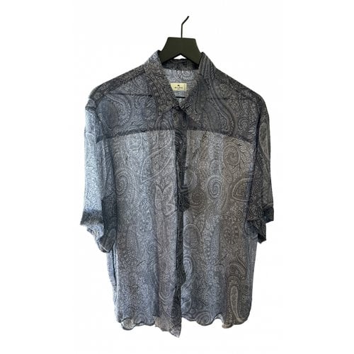 Pre-owned Etro Silk Shirt In Grey