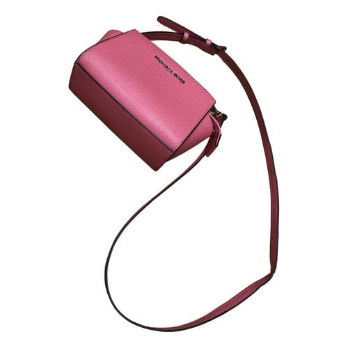 Pre-owned Michael Kors Selma Leather Crossbody Bag In Pink