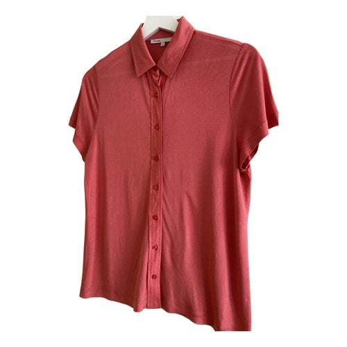 Pre-owned Maje Silk Polo In Pink