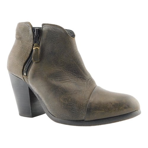 Pre-owned Rag & Bone Leather Ankle Boots In Brown