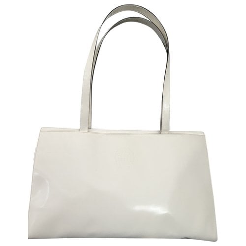 Pre-owned Aigner Leather Tote In White
