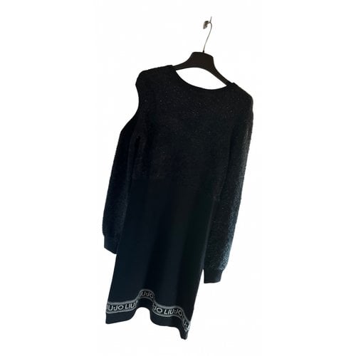 Pre-owned Liujo Wool Mini Dress In Black