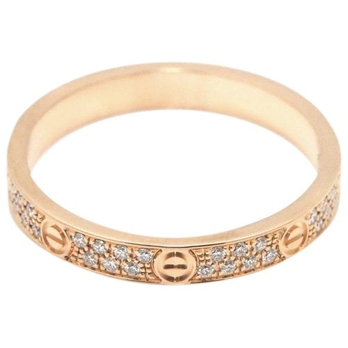 Pre-owned Cartier Love Pink Gold Ring