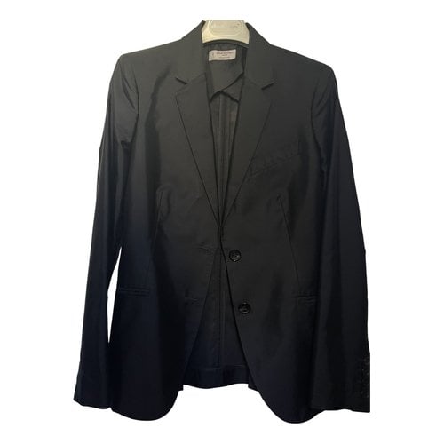 Pre-owned Alberto Biani Silk Suit Jacket In Black