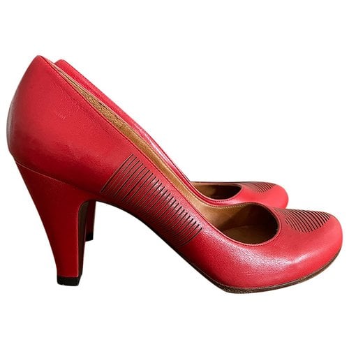 Pre-owned Chie Mihara Leather Heels In Red