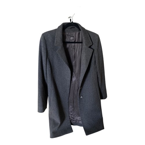 Pre-owned Cinzia Rocca Wool Coat In Anthracite