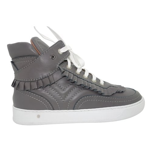 Pre-owned Laurence Dacade Leather Trainers In Grey