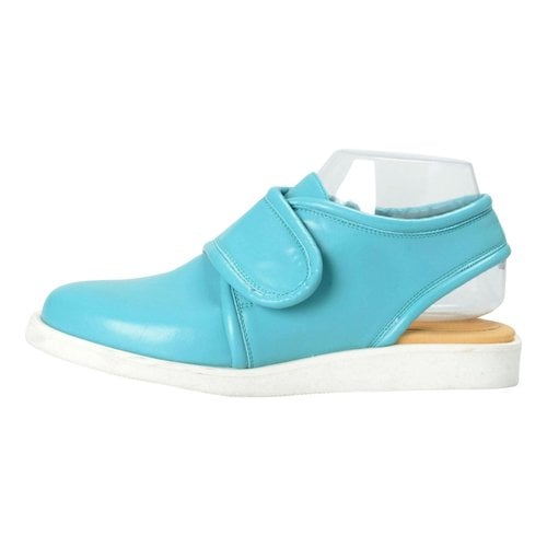 Pre-owned Mm6 Maison Margiela Leather Sandals In Blue