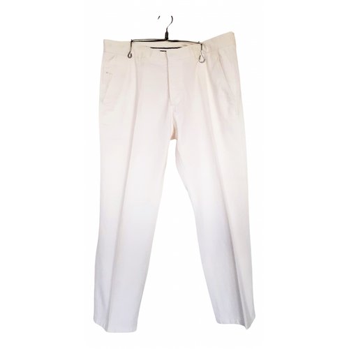 Pre-owned Lacoste Straight Pants In White