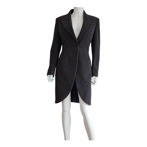 Pre-owned Jean Paul Gaultier Wool Coat In Anthracite