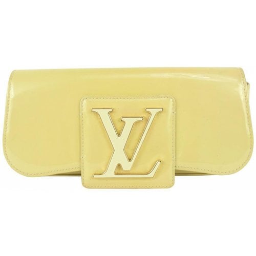 Pre-owned Louis Vuitton Patent Leather Clutch Bag In Yellow