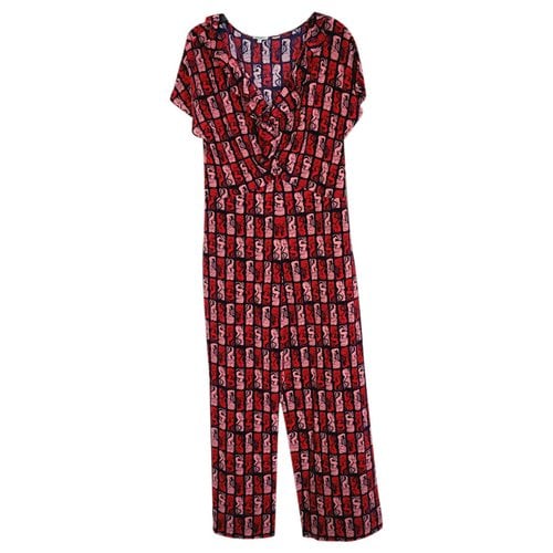 Pre-owned Kenzo Silk Jumpsuit In Red
