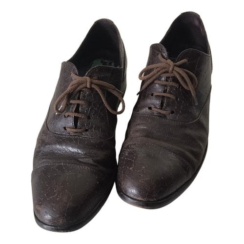 Pre-owned Moma Leather Lace Ups In Brown