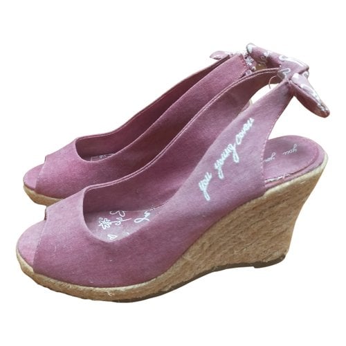 Pre-owned Enrico Coveri Cloth Espadrilles In Pink