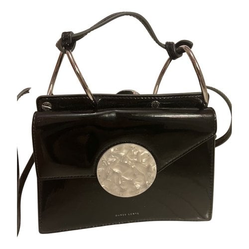 Pre-owned Danse Lente Patent Leather Crossbody Bag In Black