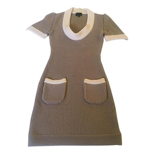 Pre-owned Fendi Wool Dress In Beige