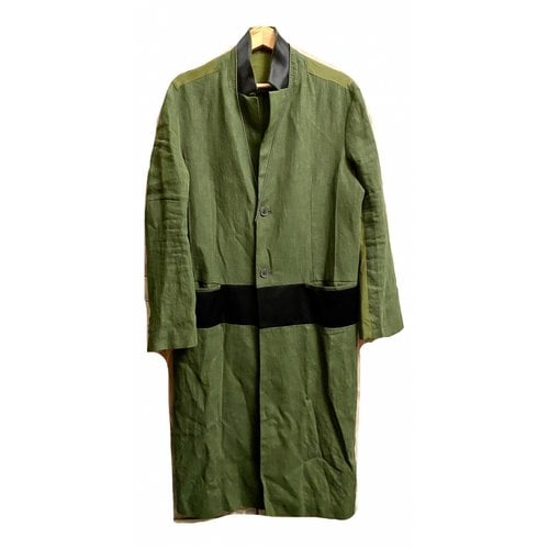 Pre-owned Haider Ackermann Cloth Coat In Green