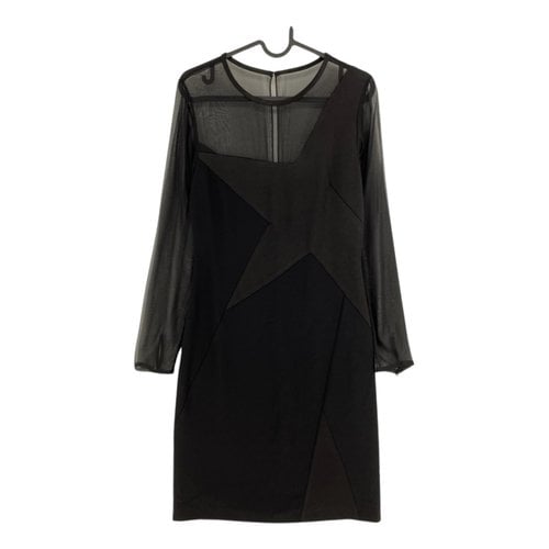 Pre-owned Karl Lagerfeld Silk Mid-length Dress In Black