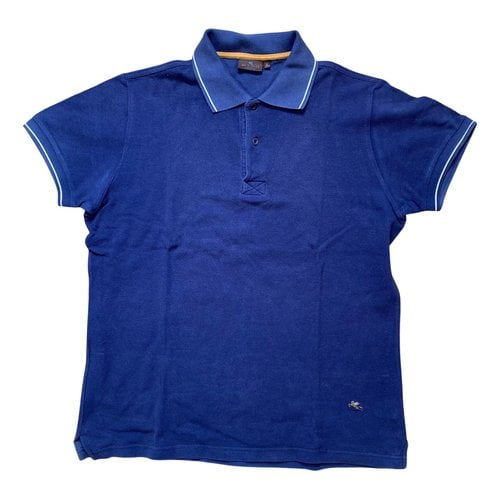 Pre-owned Etro Polo Shirt In Blue