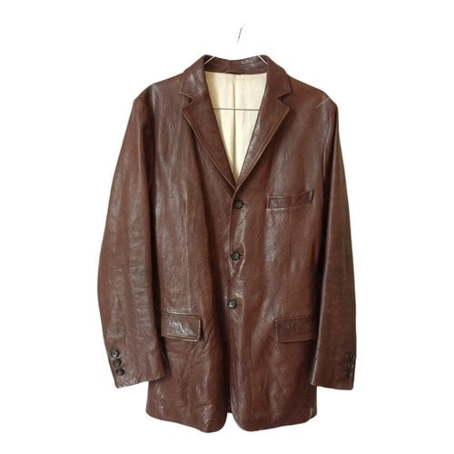 Pre-owned Jil Sander Leather Vest In Brown