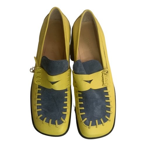 Pre-owned Jw Anderson Leather Flats In Yellow