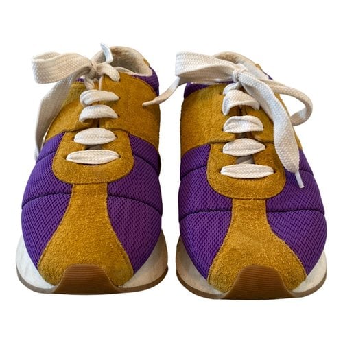 Pre-owned Marni Low Trainers In Purple