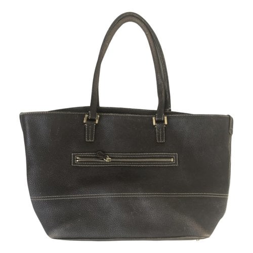 Pre-owned Loro Piana Bellevue Leather Handbag In Brown