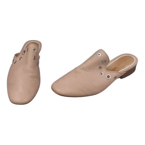 Pre-owned Rag & Bone Leather Mules In Pink