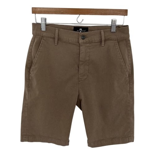 Pre-owned 7 For All Mankind Short In Brown